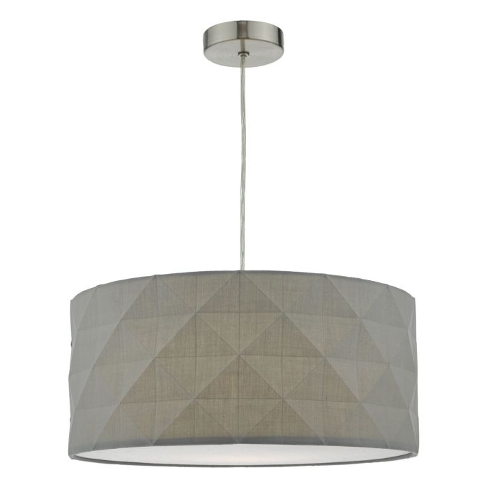DAR Lighting Aisha AIS6539 Easy Fit Shade in Grey, H18 x Ø40cm