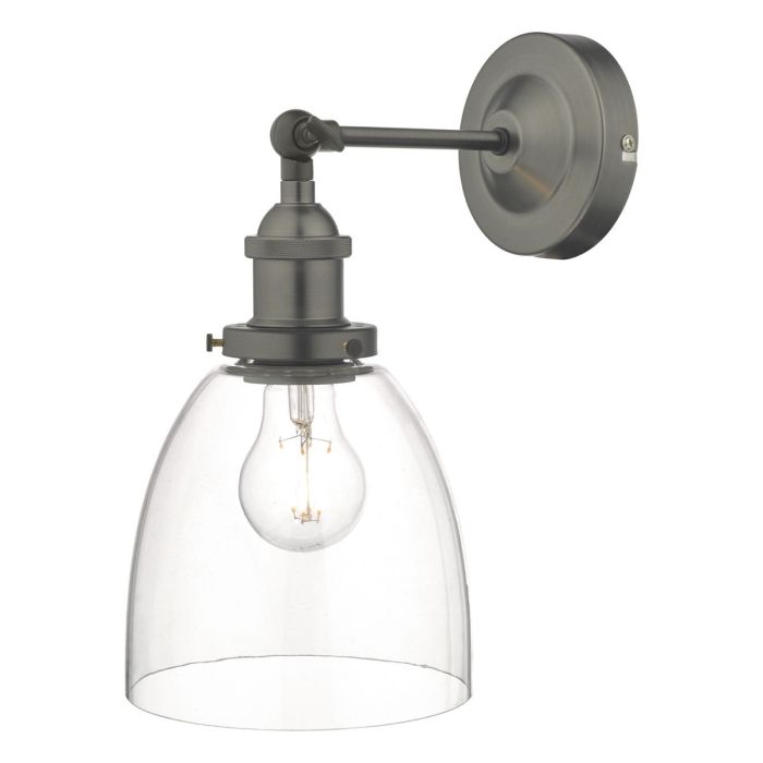 DAR Arvin Single Wall Light in Antique Chrome
