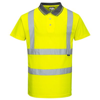 Portwest S477 Hi-Vis Short Sleeve Polo L in yellow