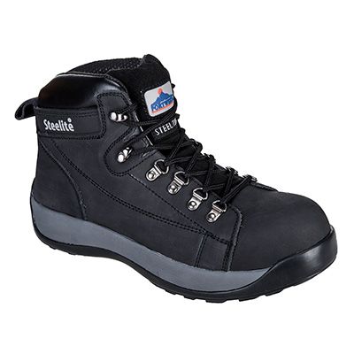 Portwest FW31 Steelite Mid Cut Nubuck Boot SB HRO size 7 safety work boot in black