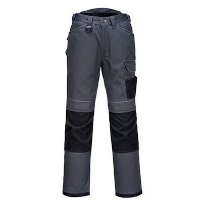 Portwest T601 PW3 Work Trousers in Grey/Black - 34R