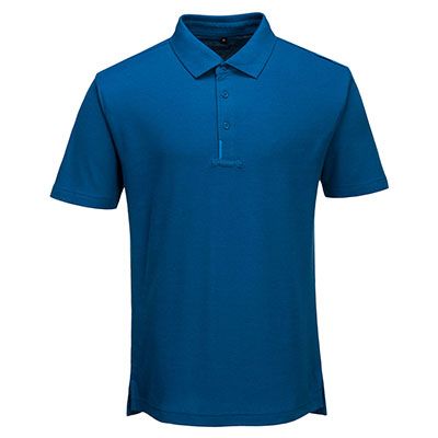 Portwest T720 WX3 Polo Shirt in Persian Blue, Size M