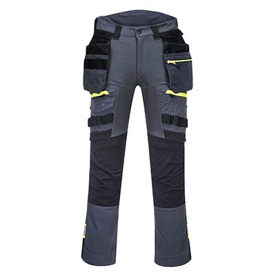 Portwest DX440 DX4 Detachable Holster Pocket Trouser in Metal Grey 36R