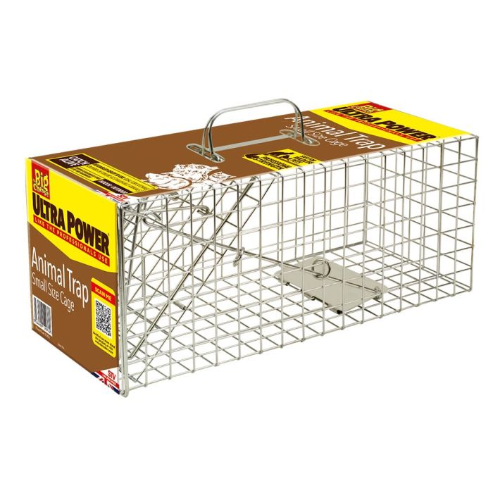 The Big Cheese Animal Cage Trap - Small 44 x 19 x 19 cm galvanised steel pest cage