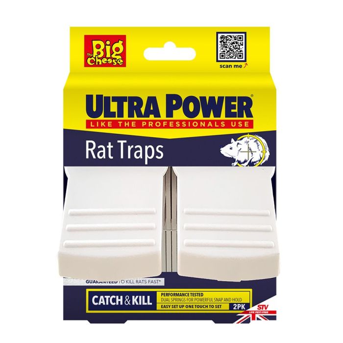 The Big Cheese Ultra Power Rat Traps Twin Pack durable plastic rat traps