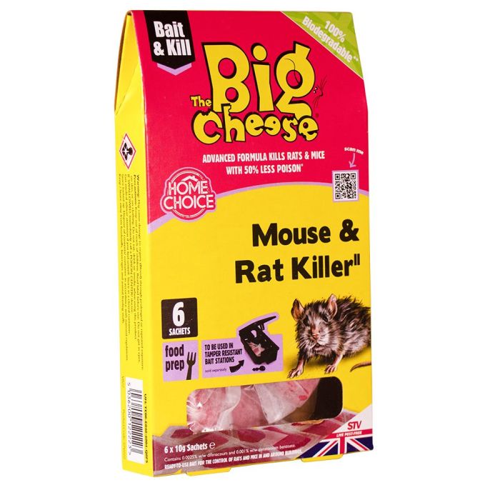 The Big Cheese Mouse & Rat Killer Pasta Sachets 6 Pack