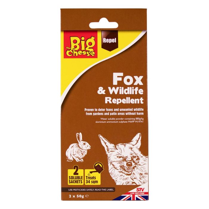 The Big Cheese Fox and Wildlife Repellent Sachets, 2x50g