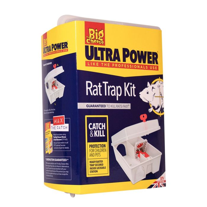 The Big Cheese Ultra Power Rat Trap Kit heavy-duty plastic container