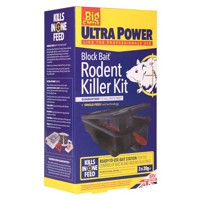The Big Cheese Ultra Power Block Bait Rodent Killer Kit STV566