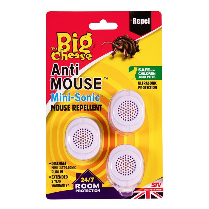 The Big Cheese Anti Mouse Mini-Sonic Mouse Repellents 3 Pack