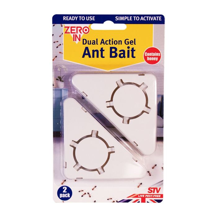 Zero In Dual Action Gel Ant Bait Station 2 Pack