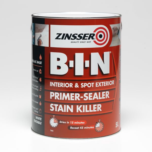 Zinsser BIN Primer & Sealer & Stain Killer 2.5L in white
