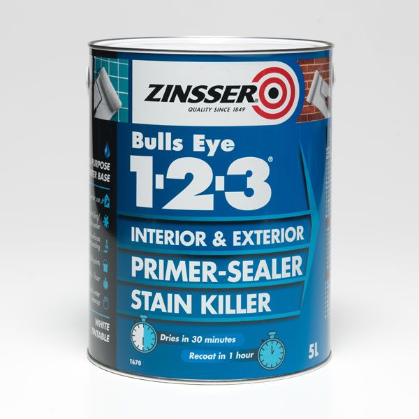 Zinsser Bulls Eye 123 Primer Sealer & Stain Killer 1L white
