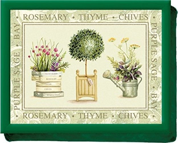 Creative Tops Topiary Cushion Lap Tray 440 x 340mm with wood effect frame and cotton cushion