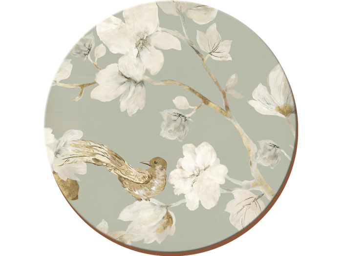 Creative Tops round premium placemats in duck egg blue floral design, pack of 4