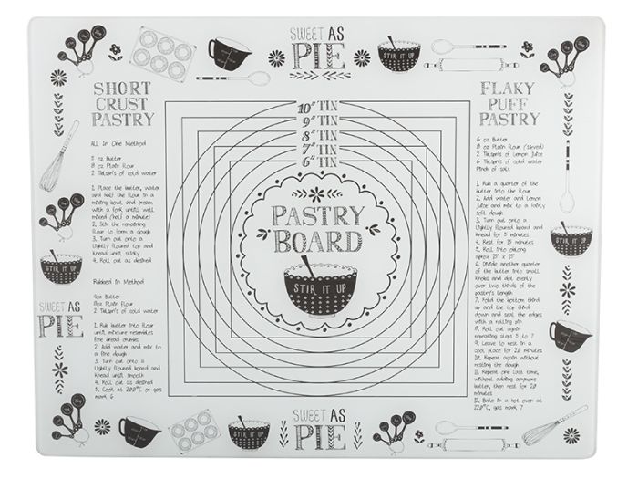 Creative Tops Bake Stir It Up Large Pastry Board 48x38x1.6CM glass work surface protector