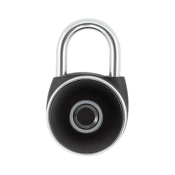 Arrone AR90/54 USB Fingerprint Padlock, black zinc body and hardened steel shackle
