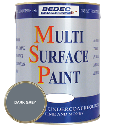 Bedec MSP Multi Surface Paint Soft Satin Dark Grey 750ml tin