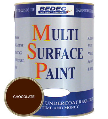 Bedec MSP Multi Surface Paint Soft Satin Chocolate 750ml tin