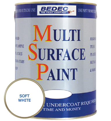 Bedec MSP Multi Surface Paint Soft Matt Soft White 2.5L tin