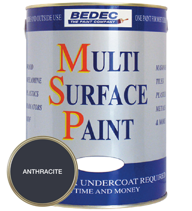 Bedec MSP Multi Surface Paint 2.5L in Anthracite Soft Matt