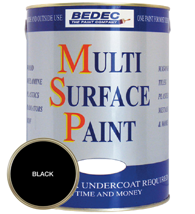 Bedec MSP Multi Surface Paint Soft Gloss Black 250ml
