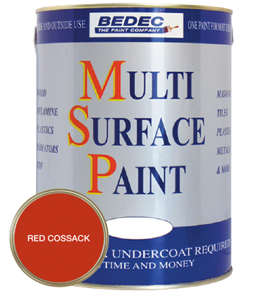 Bedec MSP Multi Surface Paint Soft Gloss Red Cossack 250ml tin