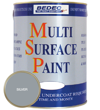 Bedec MSP Multi Surface Paint Soft Satin Silver 250ml