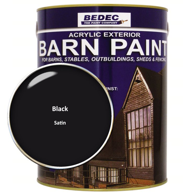 Bedec Barn Paint 5L in satin black