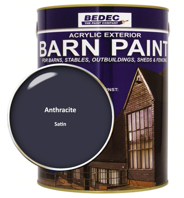 Bedec Barn Paint Satin Anthracite 5L
