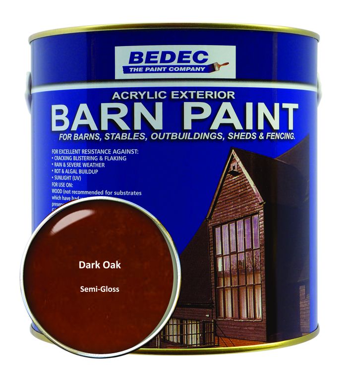Bedec Barn Paint Dark Oak semi gloss 2.5L