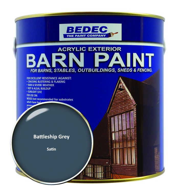 Bedec 2.5L Barn Paint in Satin Battleship Grey