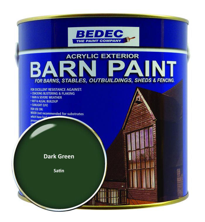 Bedec Barn Paint Satin Dark Green 2.5L