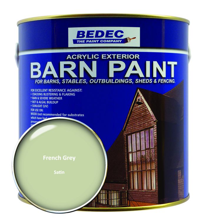 Bedec French Grey 2.5L satin barn paint