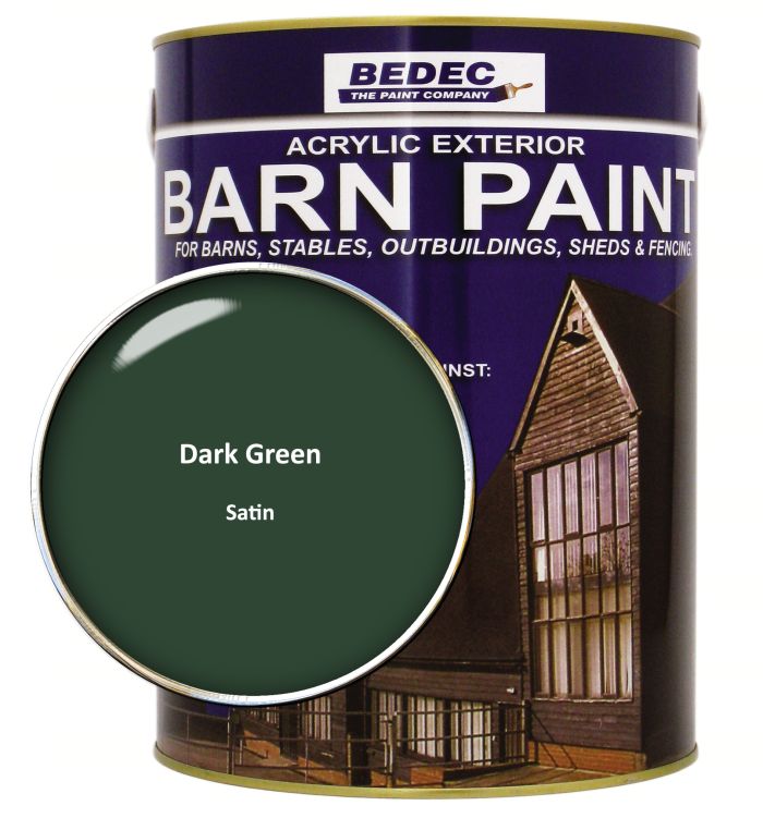 Bedec Barn Paint Satin Dark Green 5L