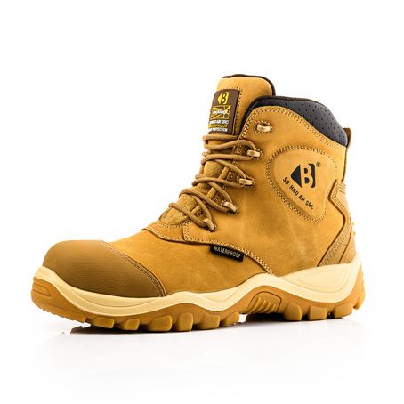 Buckbootz BSH012 S3 Leather Safety Lace Boot in Honey Size 9