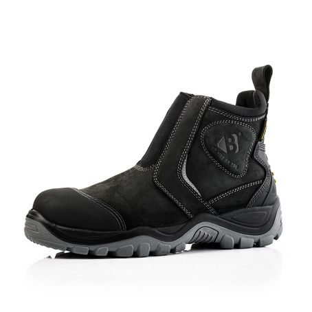 Buckbootz BSH014 S3 Leather Safety Dealer Boot in Black Size 7
