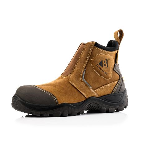 Buckbootz BSH014 S3 Leather Safety Dealer Boot in brown, size 11