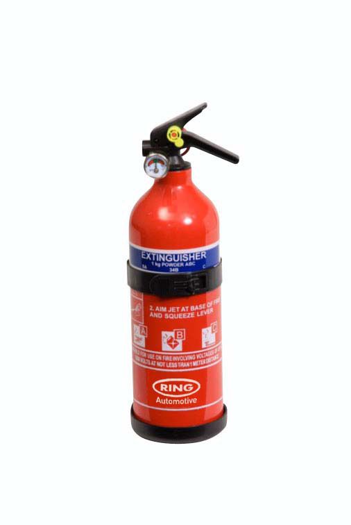 Ring 1kg ABC Dry Powered Fire Extinguisher with gauge