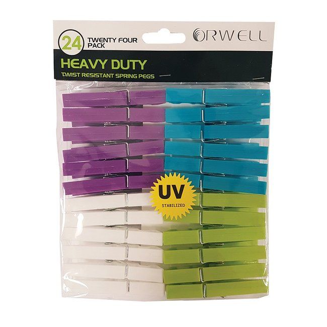 Orwell Heavy Duty Spring Pegs Pack of 24