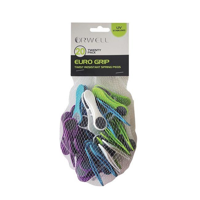 Orwell 6304 Euro Grip Peg Pack of 20 heavy-duty spring pegs