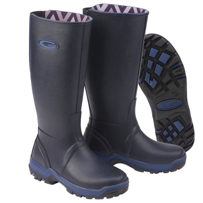 Grubs Rainline Wellington Boots in navy