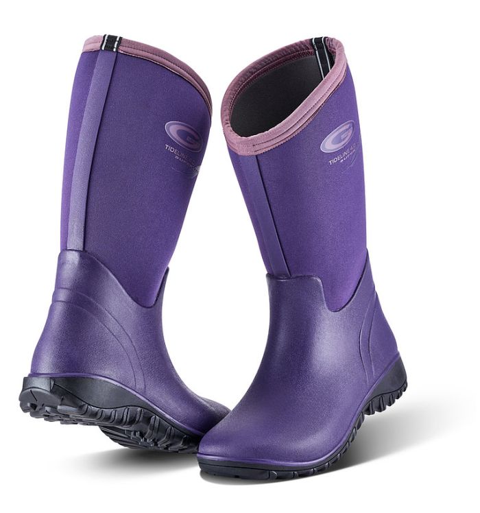 Grubs Tideline 4.0 Wellington Boots in Plum, Size 5