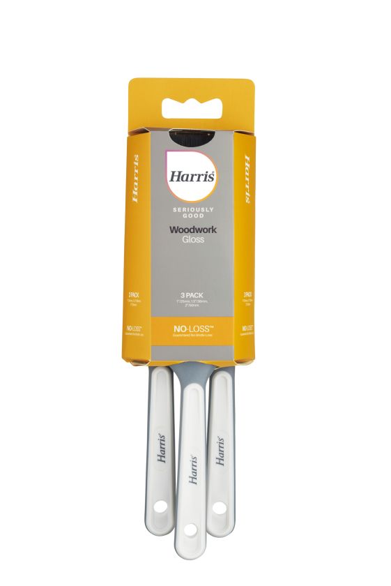 Harris Woodwork Gloss Seriously Flat Brush - Pack of 3