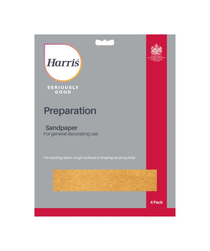 Harris Seriously Good Sandpaper Extra Fine Pack of 4