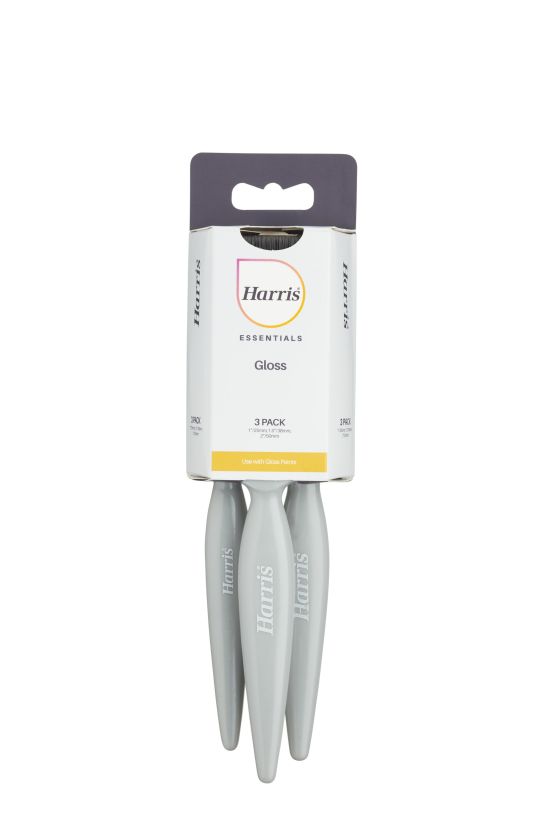 Harris Essentials Gloss Flat Brush Pack of 3, 25, 38, 50mm