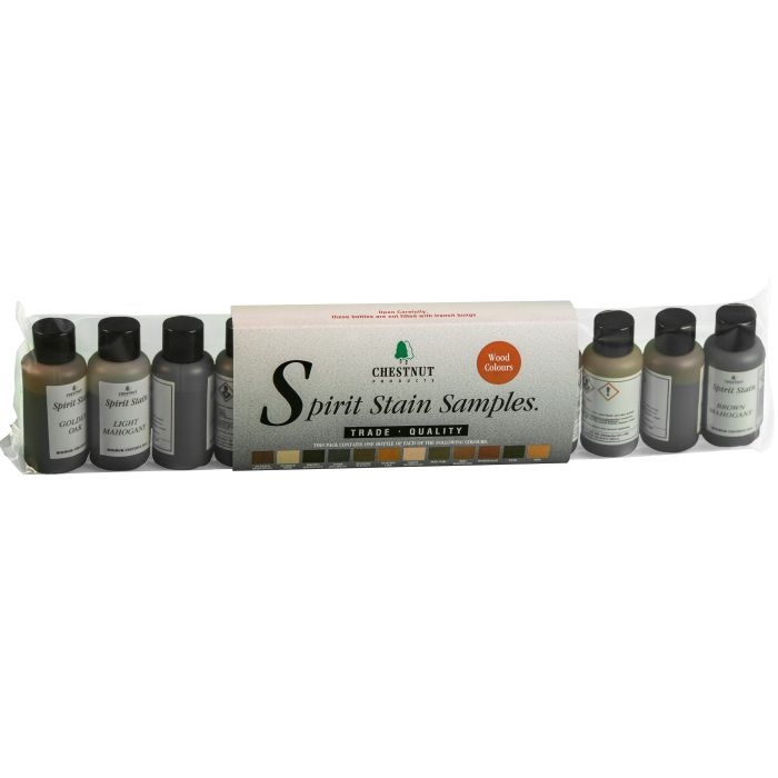 Chestnut Products Spirit Stain Kit Wood 12 x 25ml