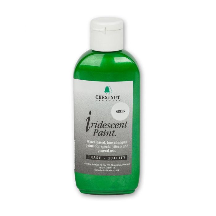 Chestnut Products Iridescent Paint Green 100ml water-based acrylic woodturning finish