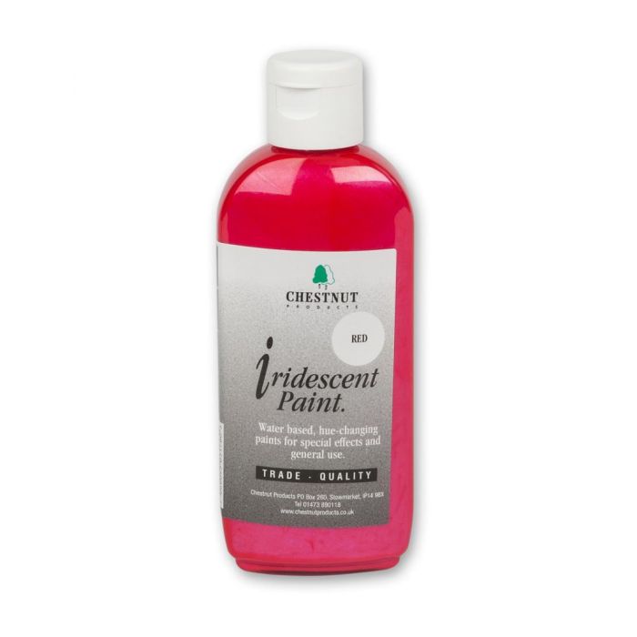 Chestnut Products Iridescent Paint, Red, 100ml water-based acrylic finish
