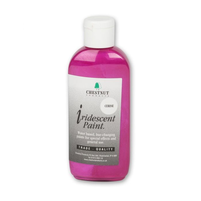 Chestnut Products Iridescent Paint - Cerise - 100ml water based acrylic paint pot
